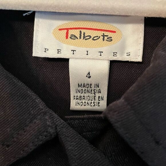 Talbots Black Button front Dress size 4 maxi work weekend peasant cottagecore - Picture 6 of 10